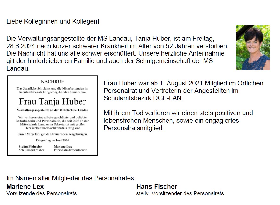 Nachruf Personalrat