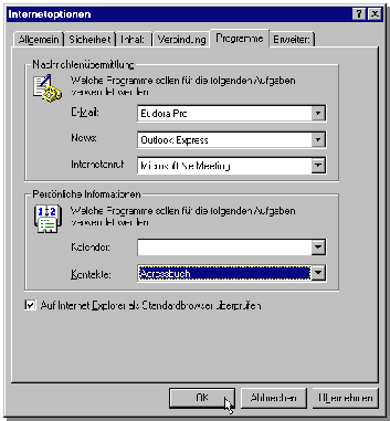 Karteikarte Programme
